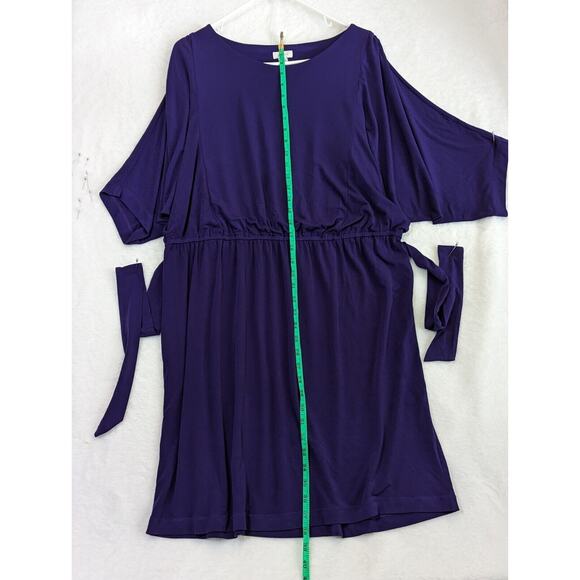 Purple Chico's Blouson Sz3 Dress Len 38"Unstretched Waist36"GUC Pullover - Picture 8 of 9